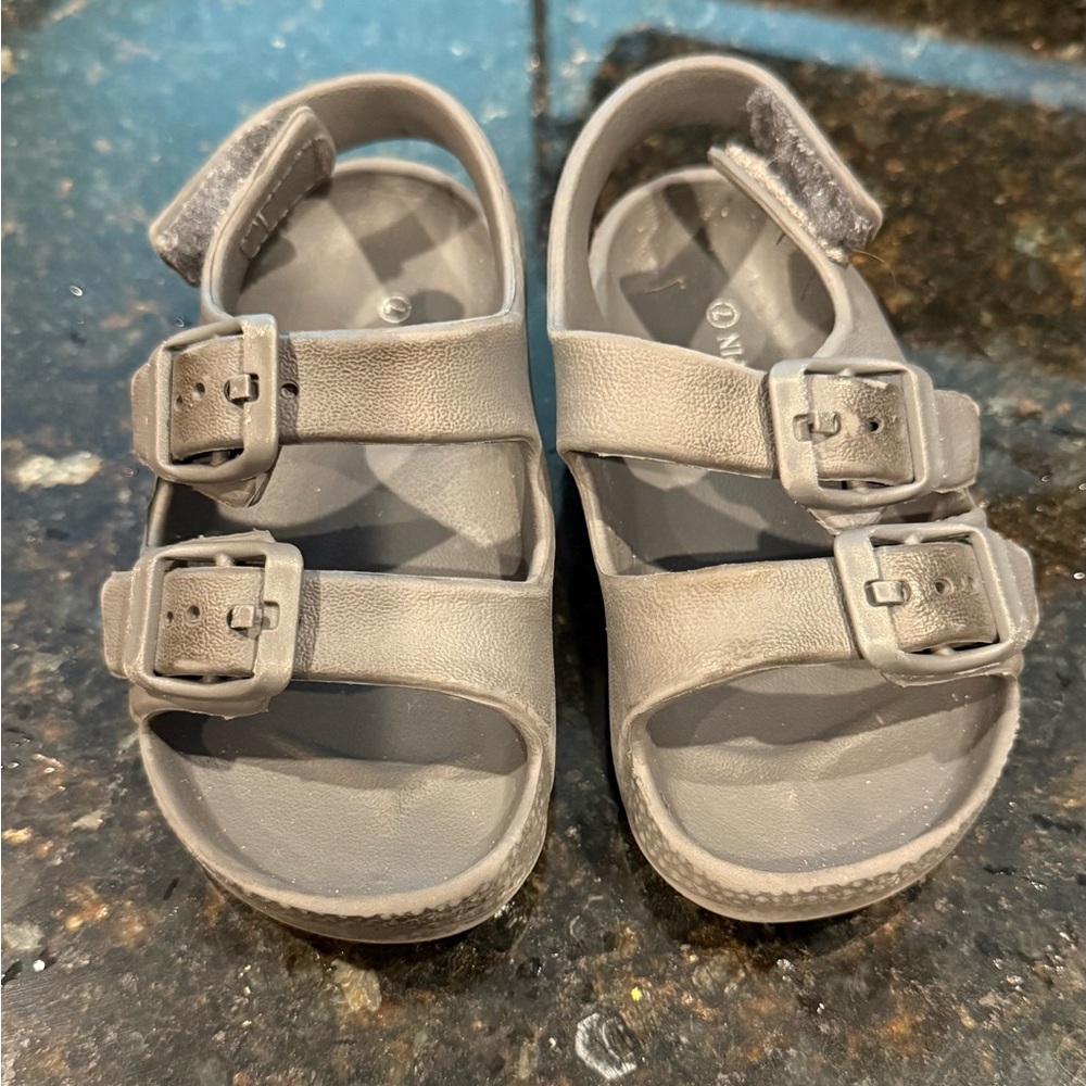 Gray Kids Sandals